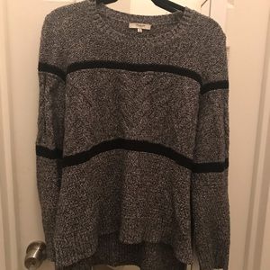 Madewell Cable Knit Sweater Grey Marled